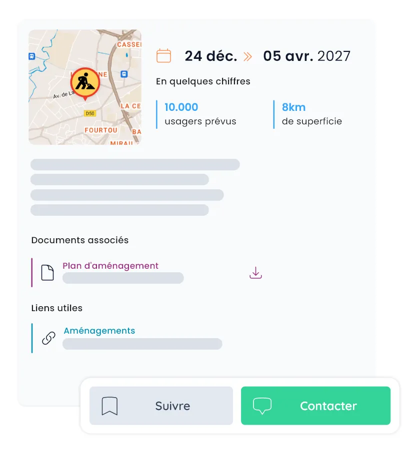 Fiches chantiers détaillées
